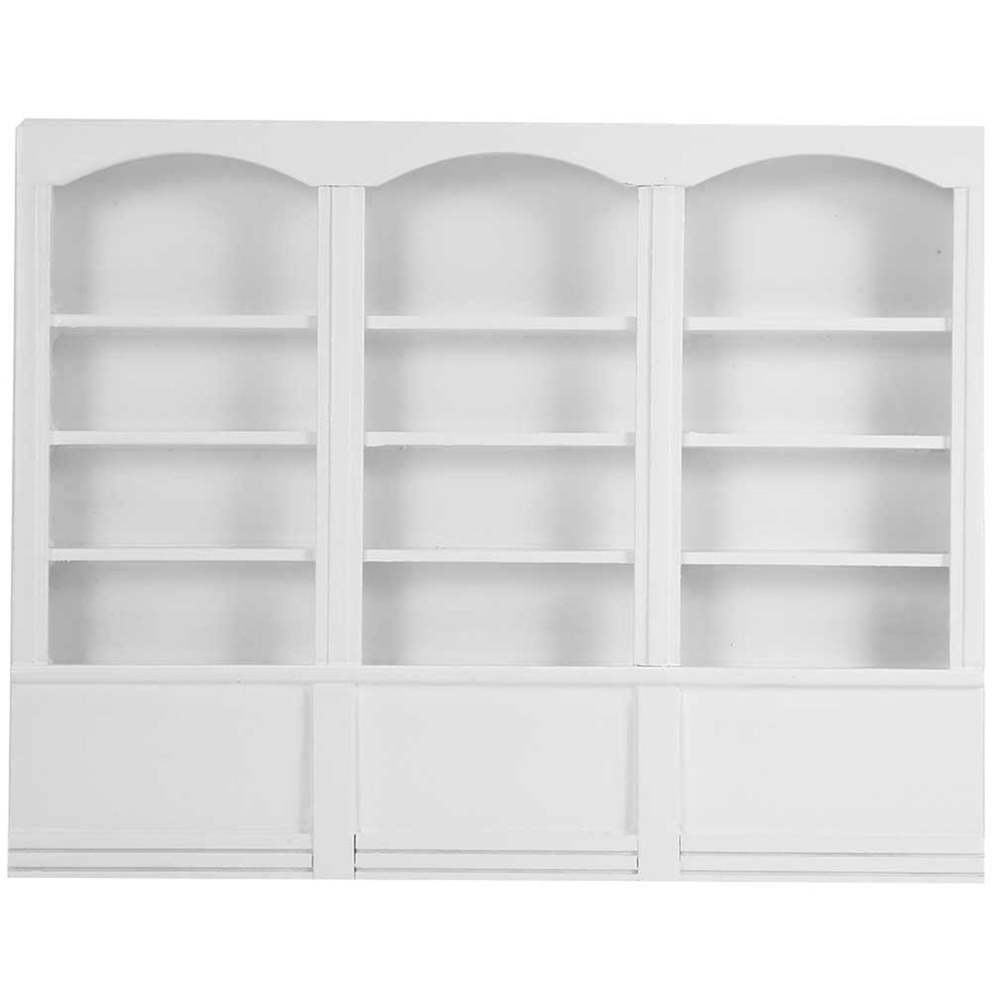 Miniature White Bookshelf – Dollhouse Display Cabinet & Furniture Accessory