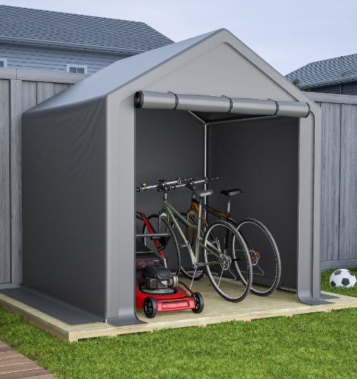 6x6 Ft Garden Shed Heavy Duty Outdoor Portable Garage for Storage