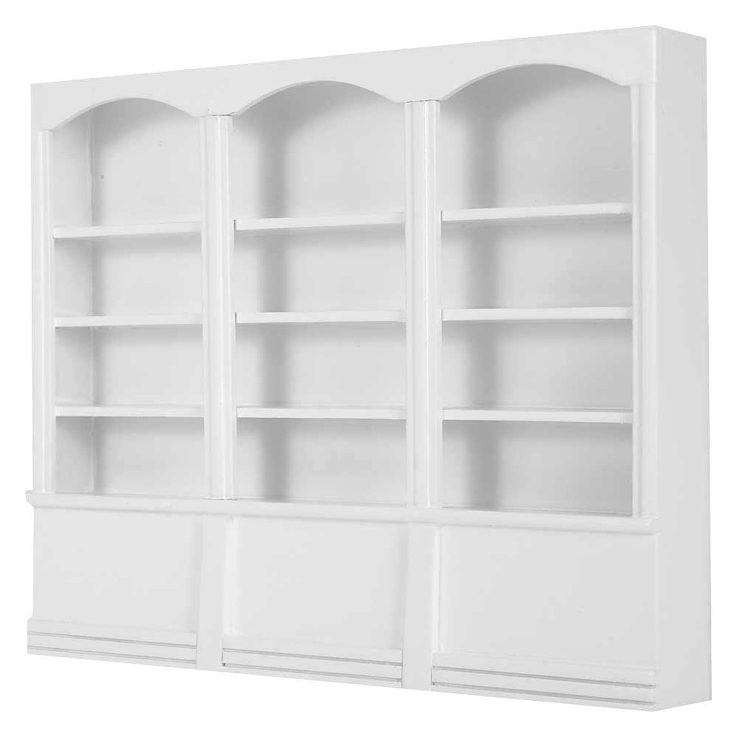 Miniature White Bookshelf – Dollhouse Display Cabinet & Furniture Accessory