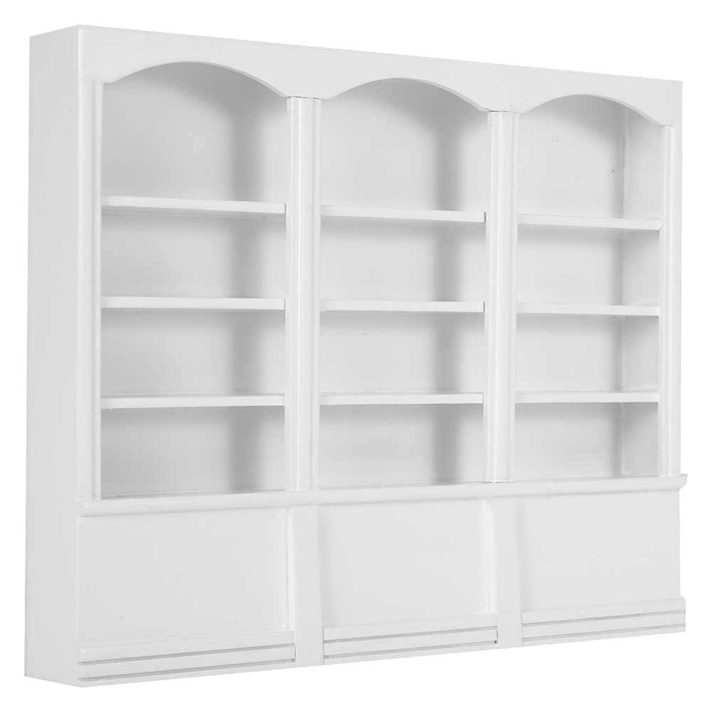 Miniature White Bookshelf – Dollhouse Display Cabinet & Furniture Accessory